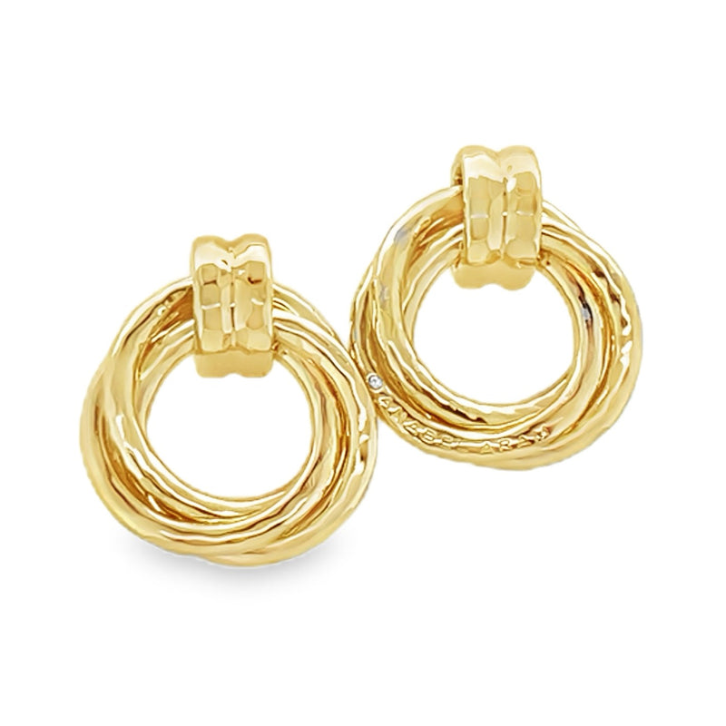 YELLOW GOLD PLATED EARRINGS   #806-00665