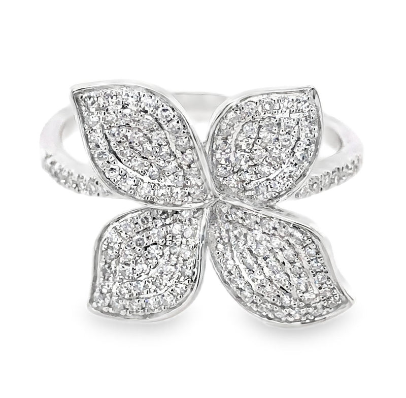 14K WHITE GOLD DIAMOND RING  #130-00071