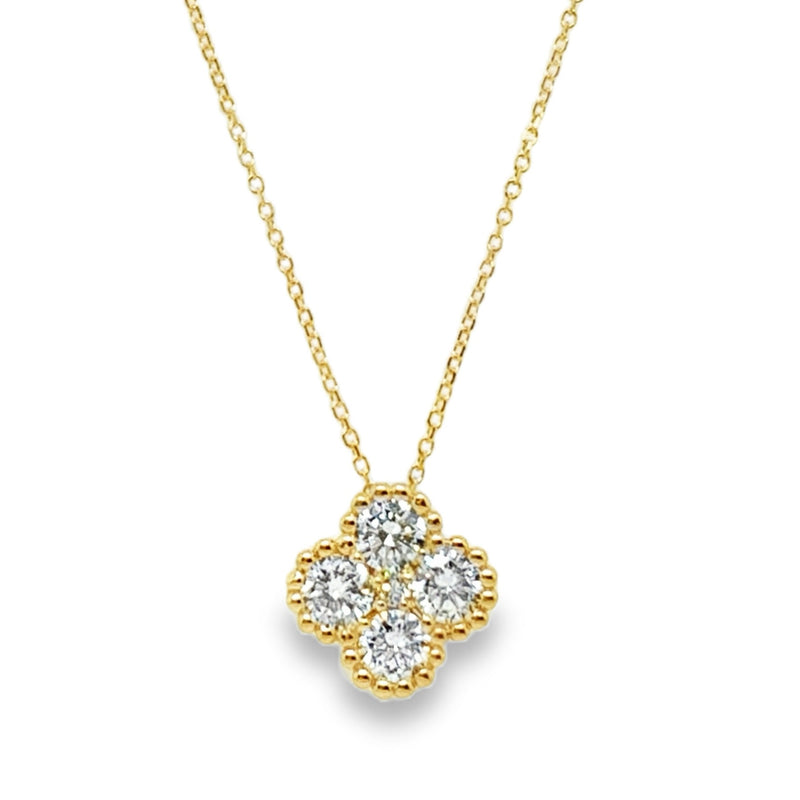 14K YELLOW GOLD DIAMOND NECKLACE  #165-00285