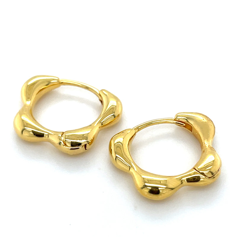 GOLD PLATED HUGGY EARRINGS