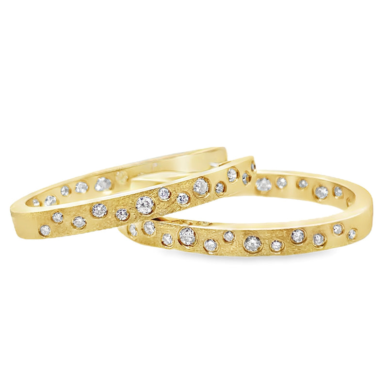 14K YELLOW GOLD DIAMOND EARRINGS  #150-00470