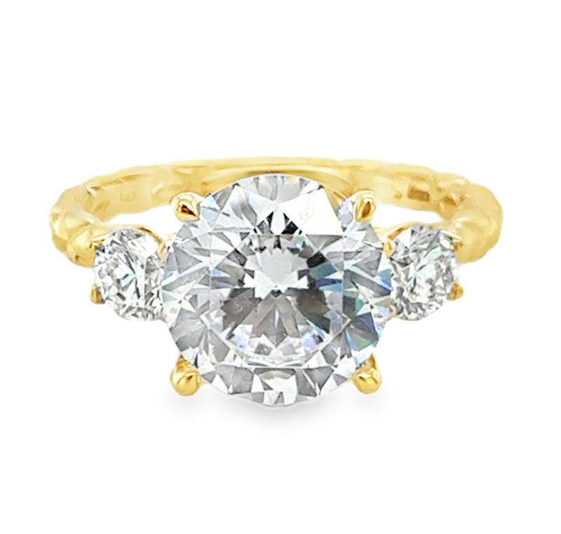 14K YELLOW GOLD DIAMOND SEMI MOUNT RING  #140-00051