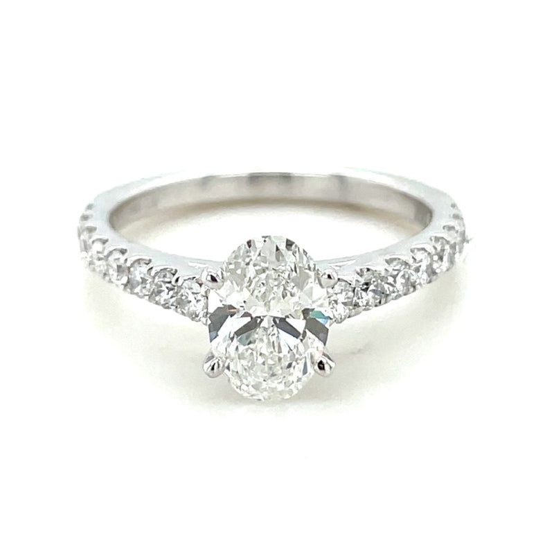 14K WHITE GOLD DIAMOND RING  #100-00029