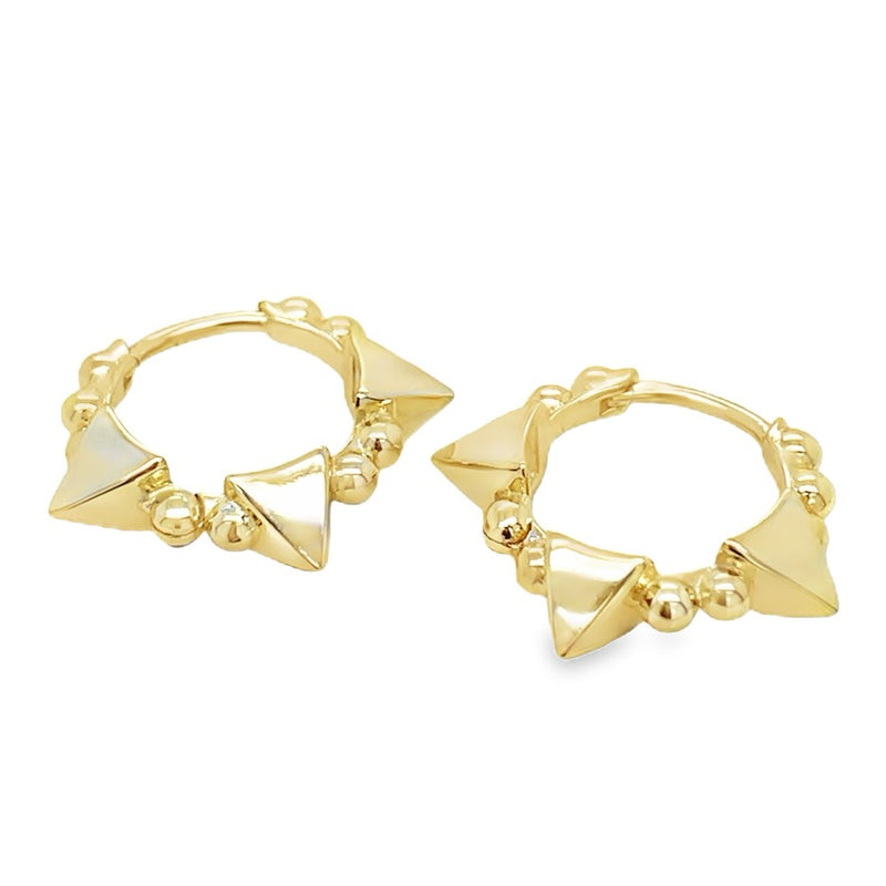 GOLD PLATED STERLING SILVER EARRINGS  #645-00378