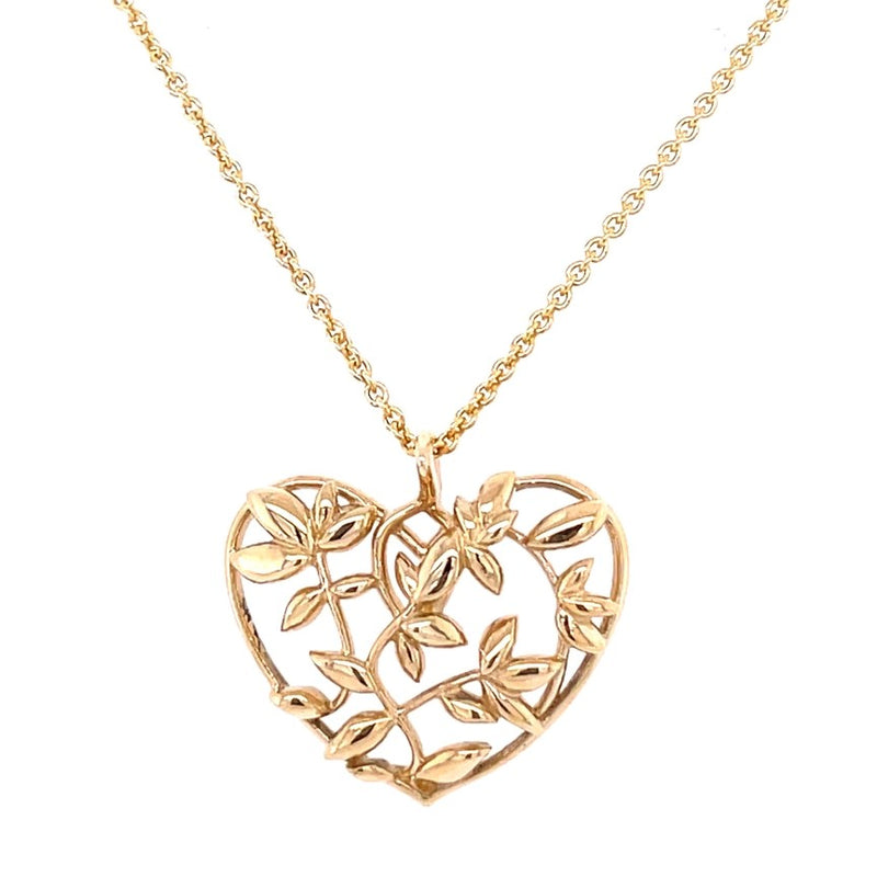 14K YELLOW GOLD HEART NECKLACE
