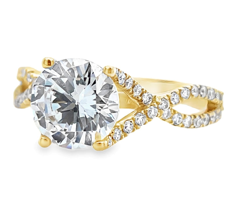 14K YELLOW GOLD DIAMOND SEMI MOUNT  #001-100-00018