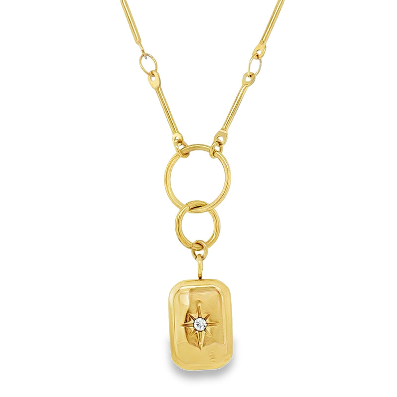 GOLD PLATEDSTAINLESS STEEL NECKLACE   #805-00879