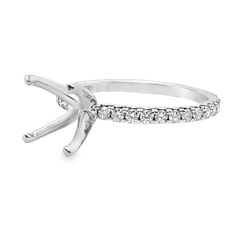 14K WHITE GOLD DIAMOND SEMI MOUNT  #100-00115