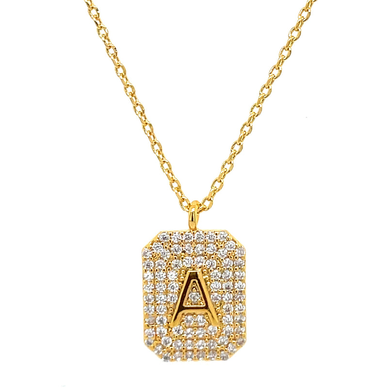 GOLD PLATED INITIAL NECKLACE