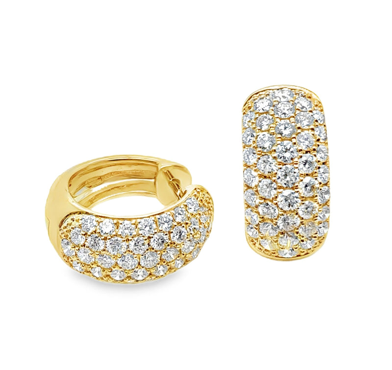 14K YELLOW GOLD DIAMOND EARRINGS  #150-00557