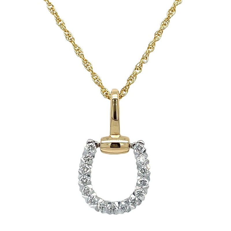 14K YELLOW AND WHITE GOLD DIAMOND NECKLACE