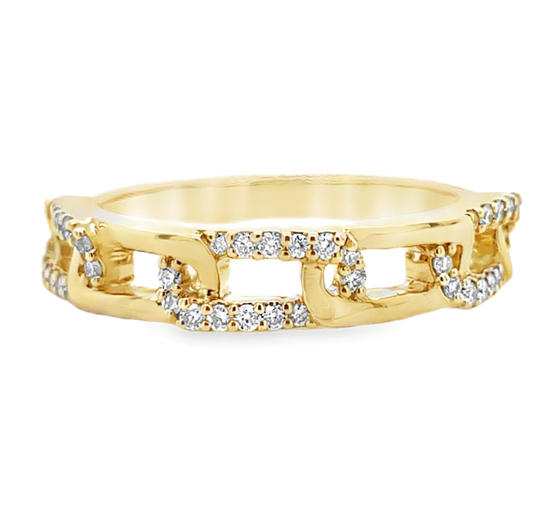14K YELLOW GOLD DIAMOND RING  #130-00238