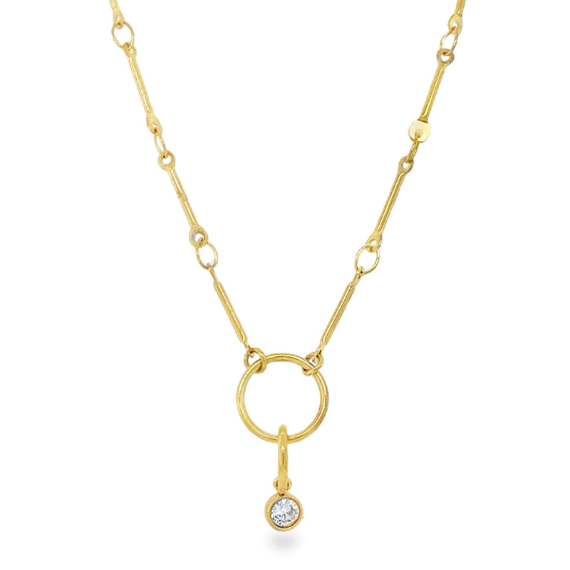 GOLD PLATED STAINLESS STEEL NECKLACE  #805-00894
