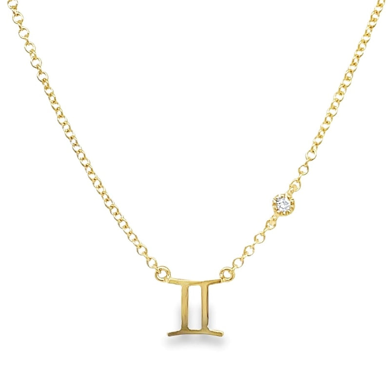 14K YELLOW GOLD GEMINI NECKLACE  #165-00117
