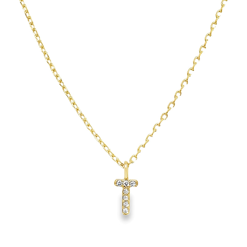 GOLD PLATED INITIAL NECKLACE  #805-00423