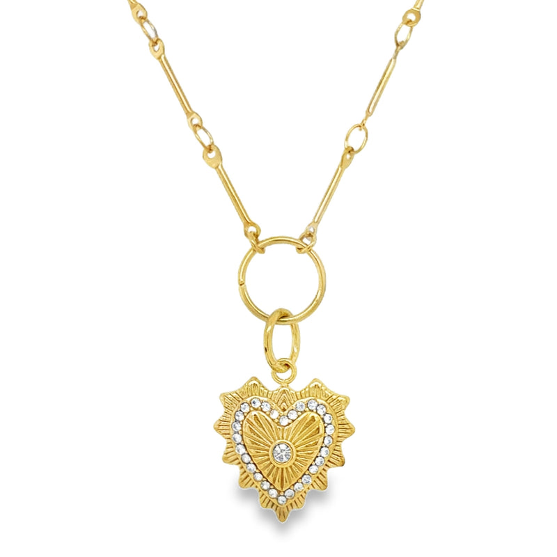 GOLD PLATED STAINLESS STEEL NECKLACE  #805-00887