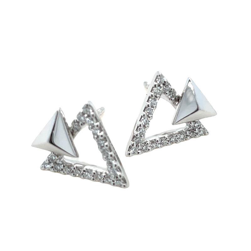 14K WHITE GOLD DIAMOND EARRINGS