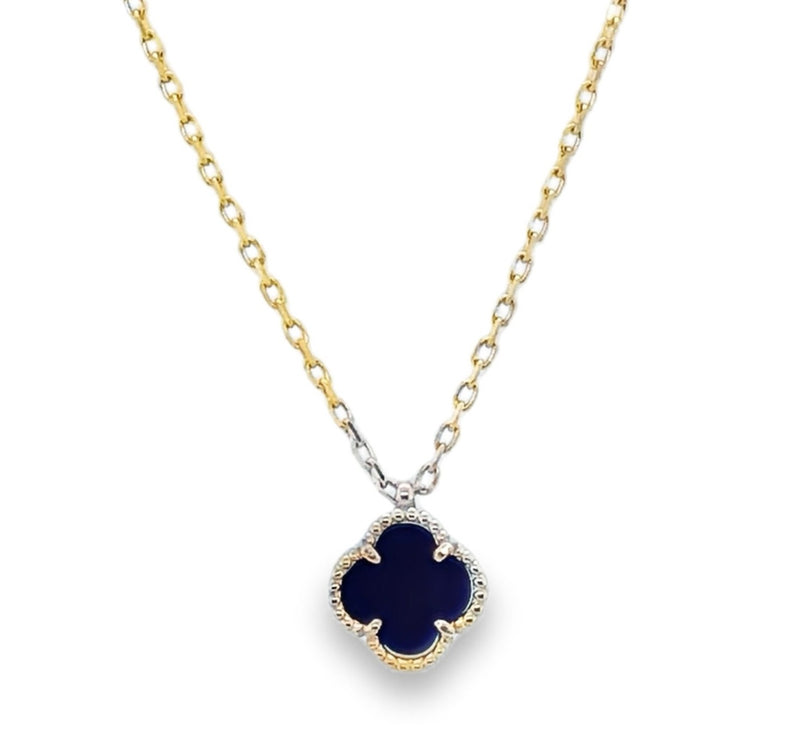 14K YELLOW GOLD BLACK ONYX NECKLACE  #235-00314