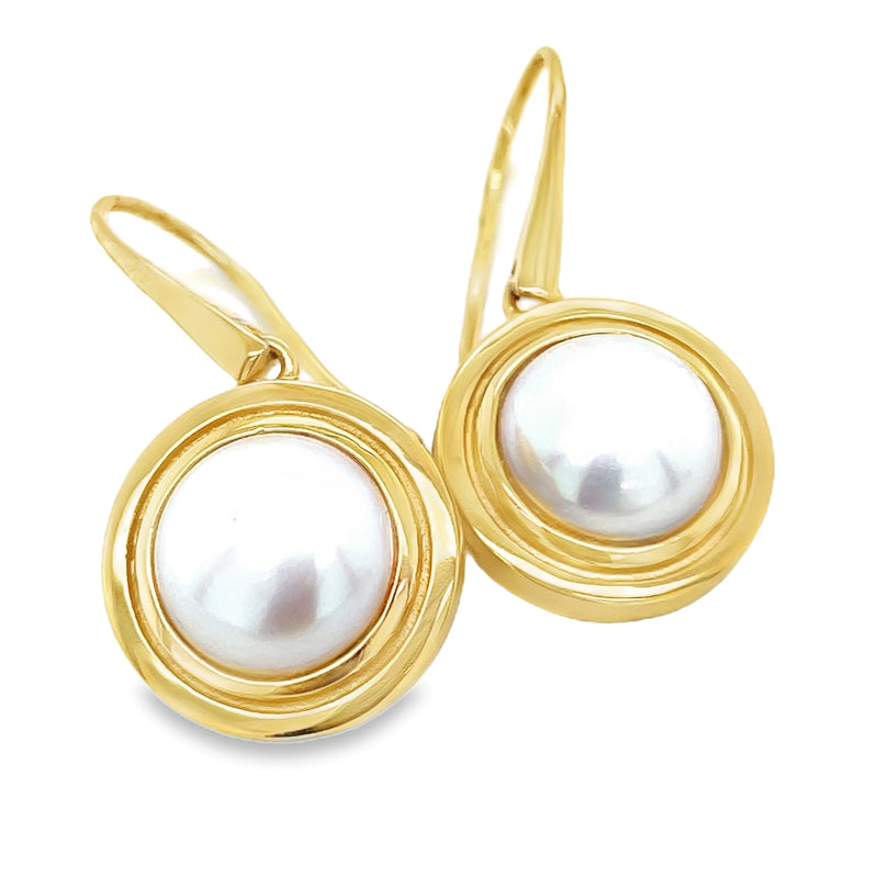 22K YELLOW GOLD PLATED BRASS EARRINGS  #806-00237