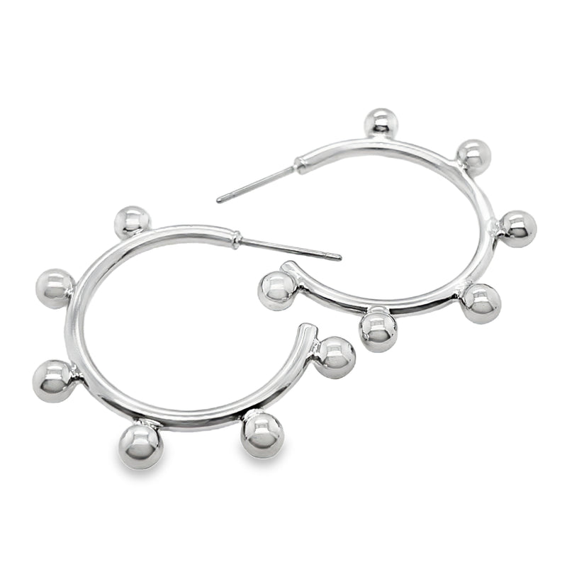 RHODIUM PLATED EARRINGS  #806-00587