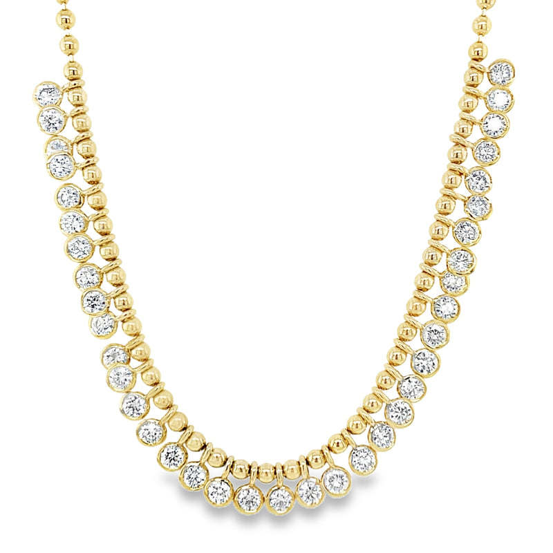 14K YELLOW GOLD DIAMOND NECKLACE  #165-00037