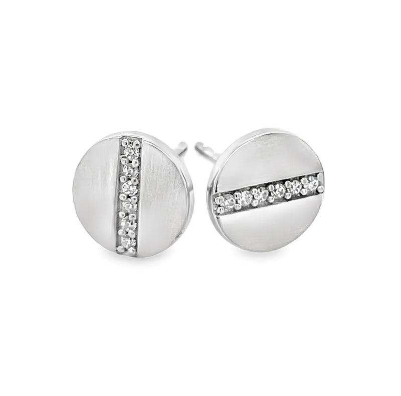 RHODIUM PLATED BRASS EARRINGS  #806-00030