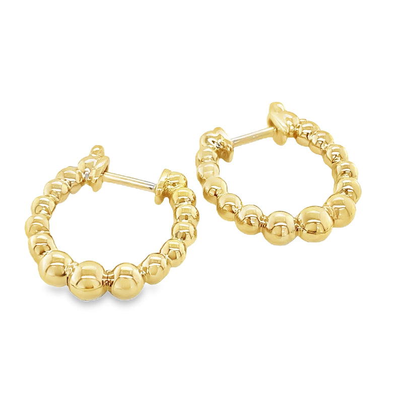 14K YELLOW GOLD HOOP EARRINGS  #425-00068