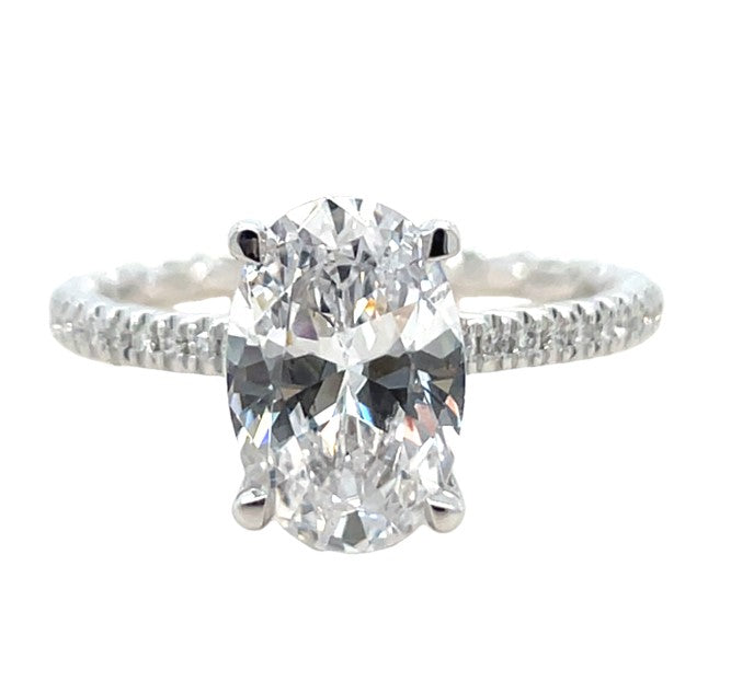 14K WHITE GOLD DIAMOND SEMI MOUNT