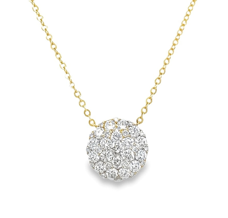 14K YELLOW GOLD DIAMOND NECKLACE  #160-00179