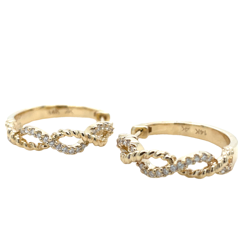 14K YELLOW GOLD DIAMOND EARRINGS