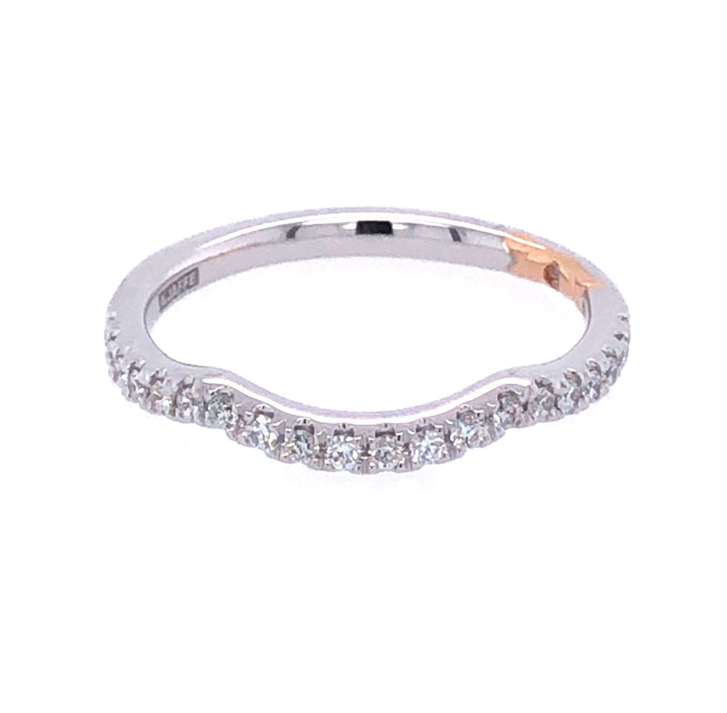14K WHITE GOLD FITTED DIAMOND BAND
