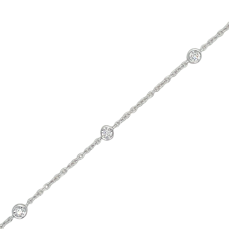 14K WHITE GOLD DIAMOND BRACELET