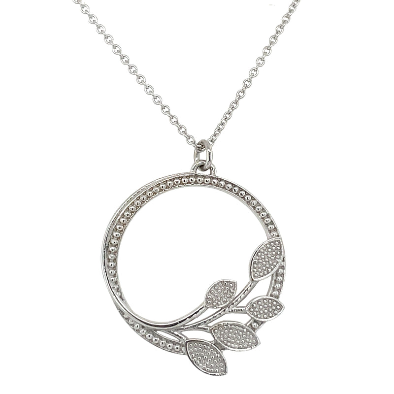 14K WHITE GOLD MOTHER'S CIRCLE NECKLACE