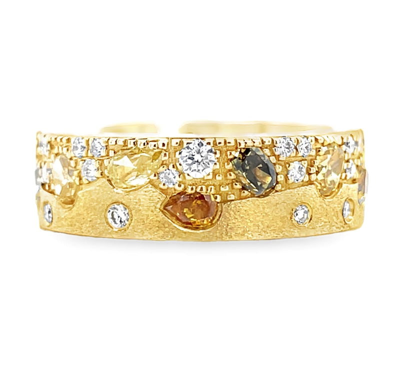 18K YELLOW GOLD DIAMOND RING #130-00247