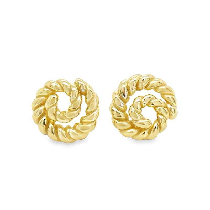 GOLD PLATED STERLING SILVER EARRINGS  #645-00381