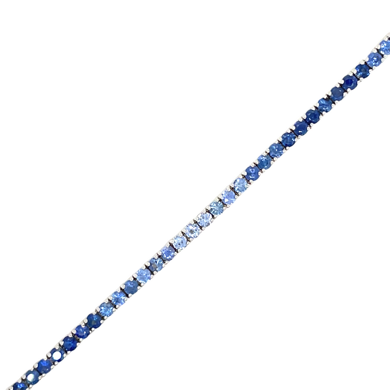 14K WHITE GOLD SAPPHIRE BRACELET  #240-00038