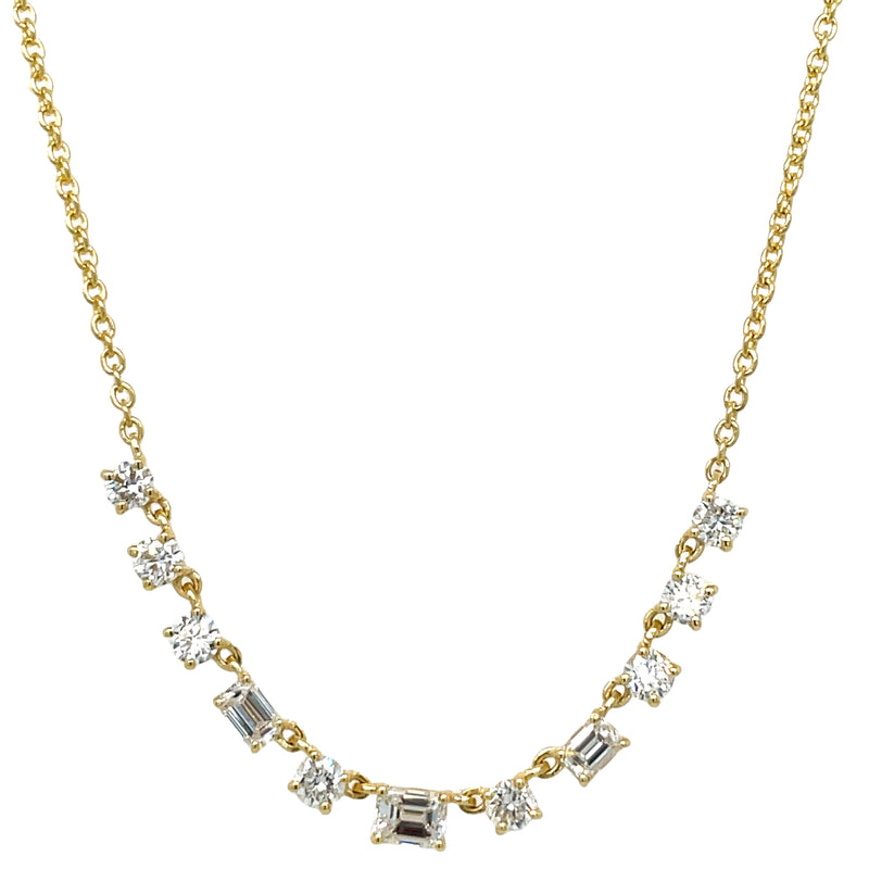 18K YELLOW GOLD DIAMOND NECKLACE