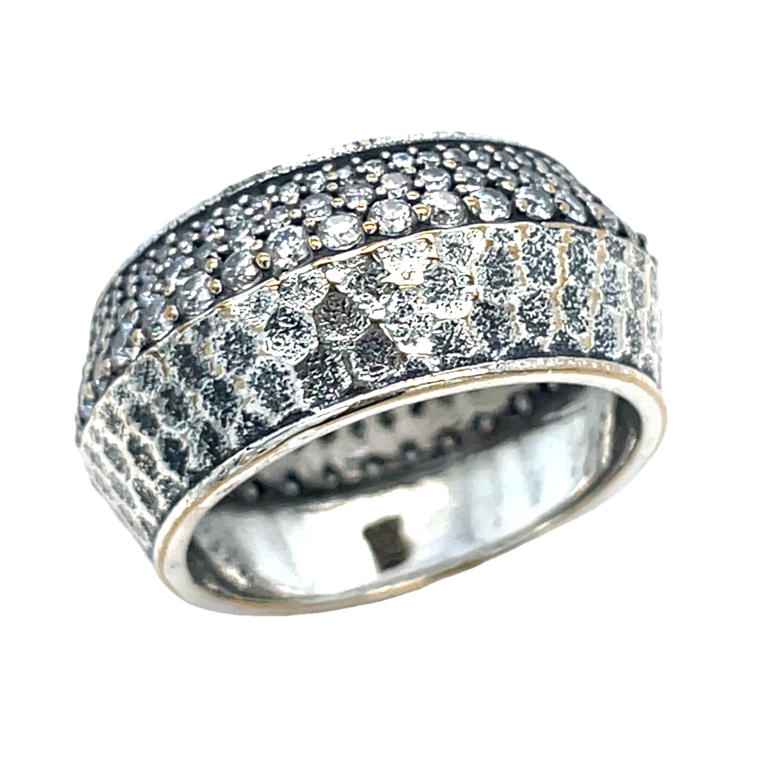 SILVER PLATED BRASS RING