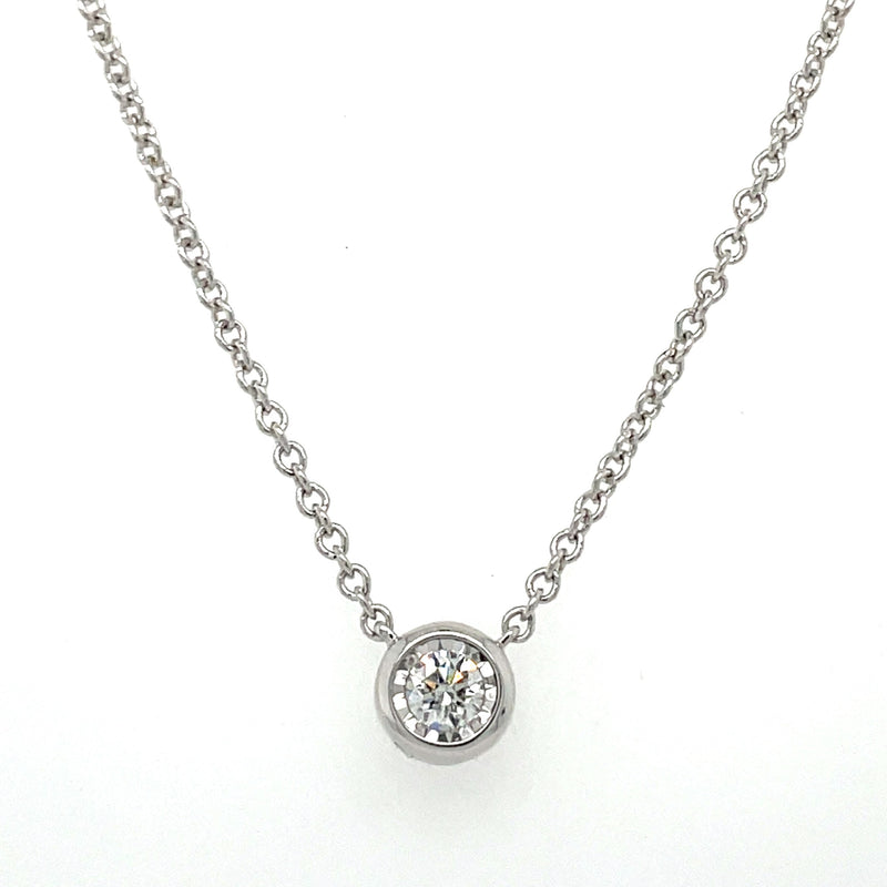 14K WHITE GOLD DIAMOND NECKLACE