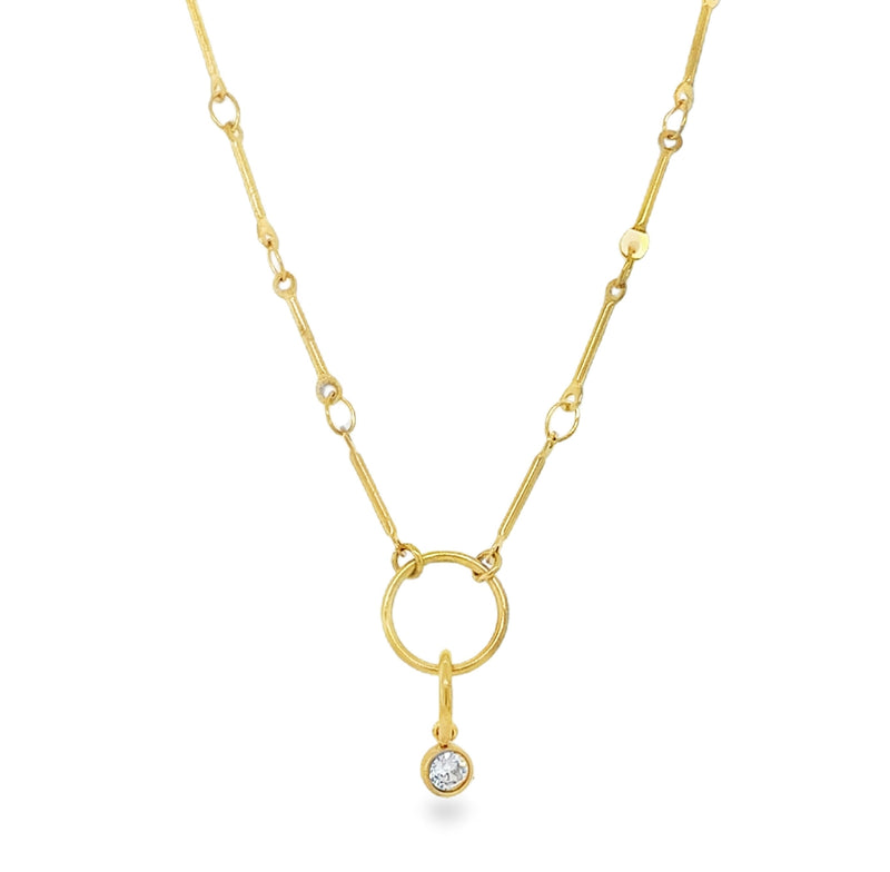 GOLD PLATED STAINLESS STEEL NECKLACE  #805-00893