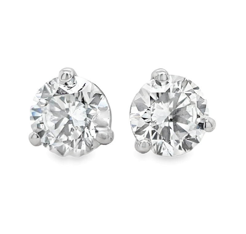 14K WHITE GOLD DIAMOND EARRINGS  #150-00510