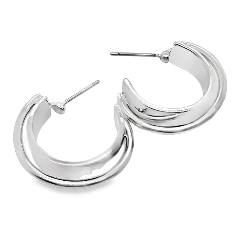 RHODIUM PLATED EARRINGS  #806-00578