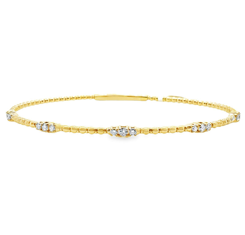 14K YELLOW GOLD DIAMOND BRACELET  #170-00182