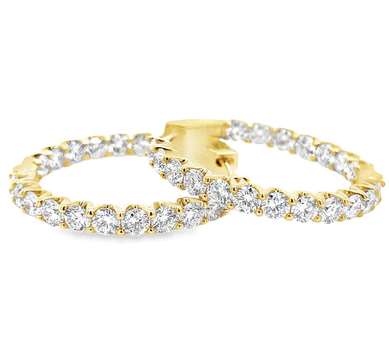 14K YELLOW GOLD DIAMOND EARRINGS  #150-00413
