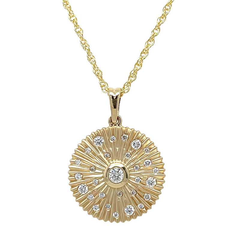 14K YELLOW GOLD DIAMOND NECKLACE