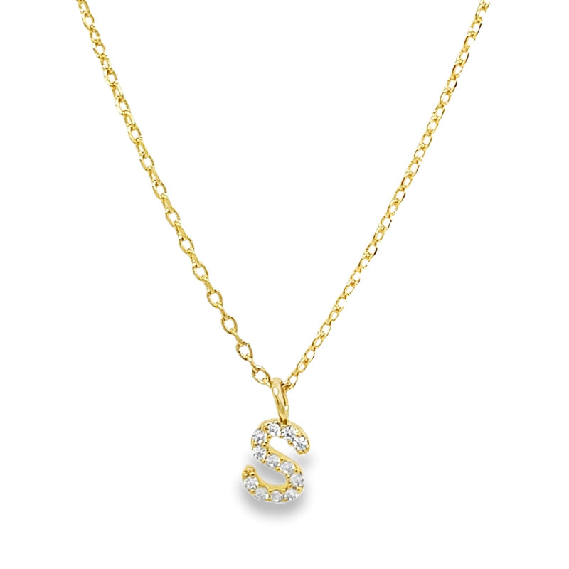 GOLD PLATED INITIAL NECKLACE  #805-00524