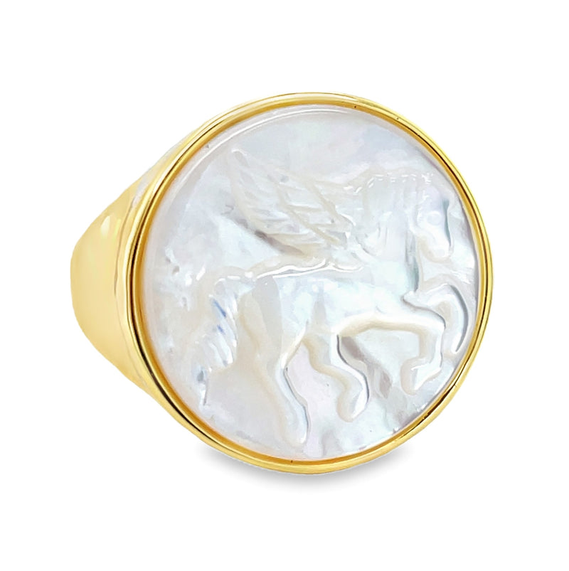 YELLOW GOLD PLATED RING #808-00071