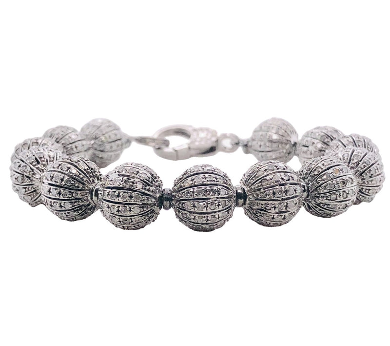 STERLING SILVER DIAMOND BRACELET  #170-00085