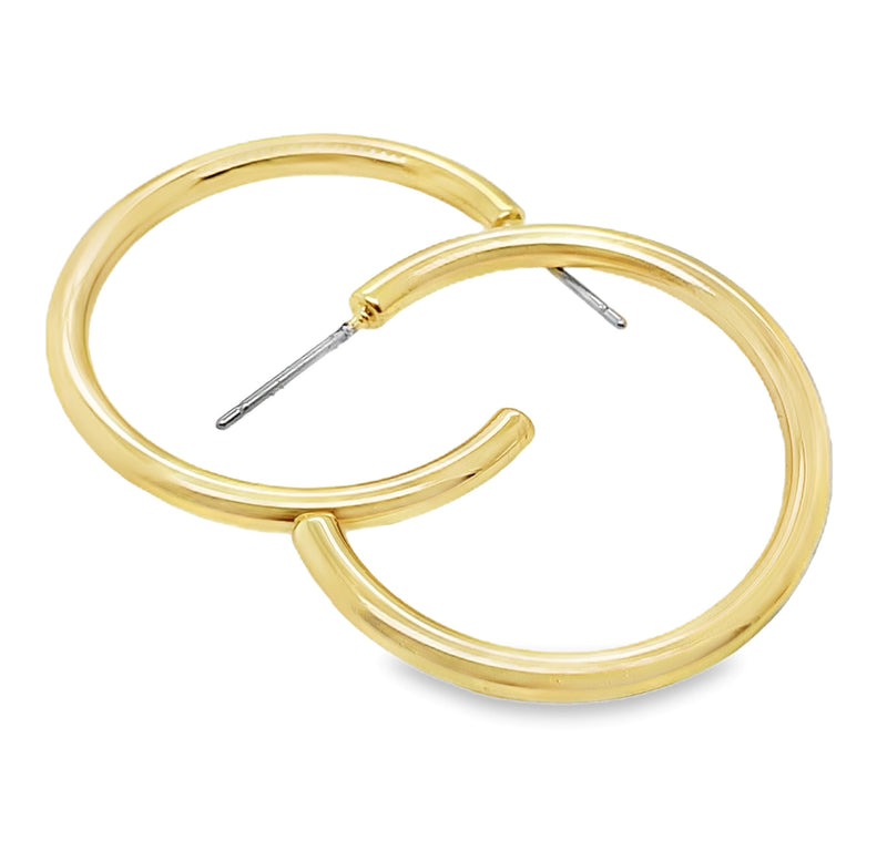 GOLD PLATED HOOP EARRINGS  #806-00560