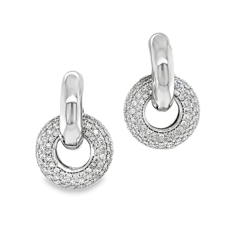 RHODIUM PLATED EARRINGS  #806-00629